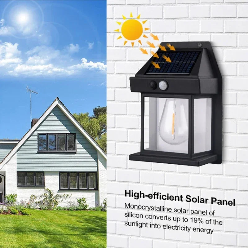 Conjunto Refletor Solar HomeLux, (4 Peças) com Detector de Movimento Economize energia elétrica.