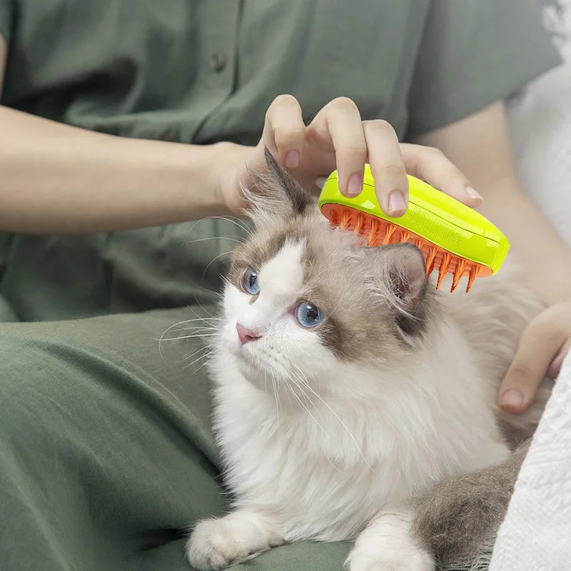 Escova elétrica 3 em 1 para limpeza de pelos de Pets, escova a vapor para cães e gatos, multifuncional, pente de cabelo para animais de estimação, equipamento de preparação de animais